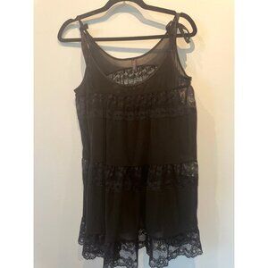 Sexy Little Things Black Lace Tiered Sleeveless Top